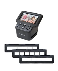 Magnasonic All-In-One 24MP Film Scanner with Large 5" Display & Hdmi, Long Tray 35mm Negative Film Holders, Converts 35mm/126/110/Super 8 Film &