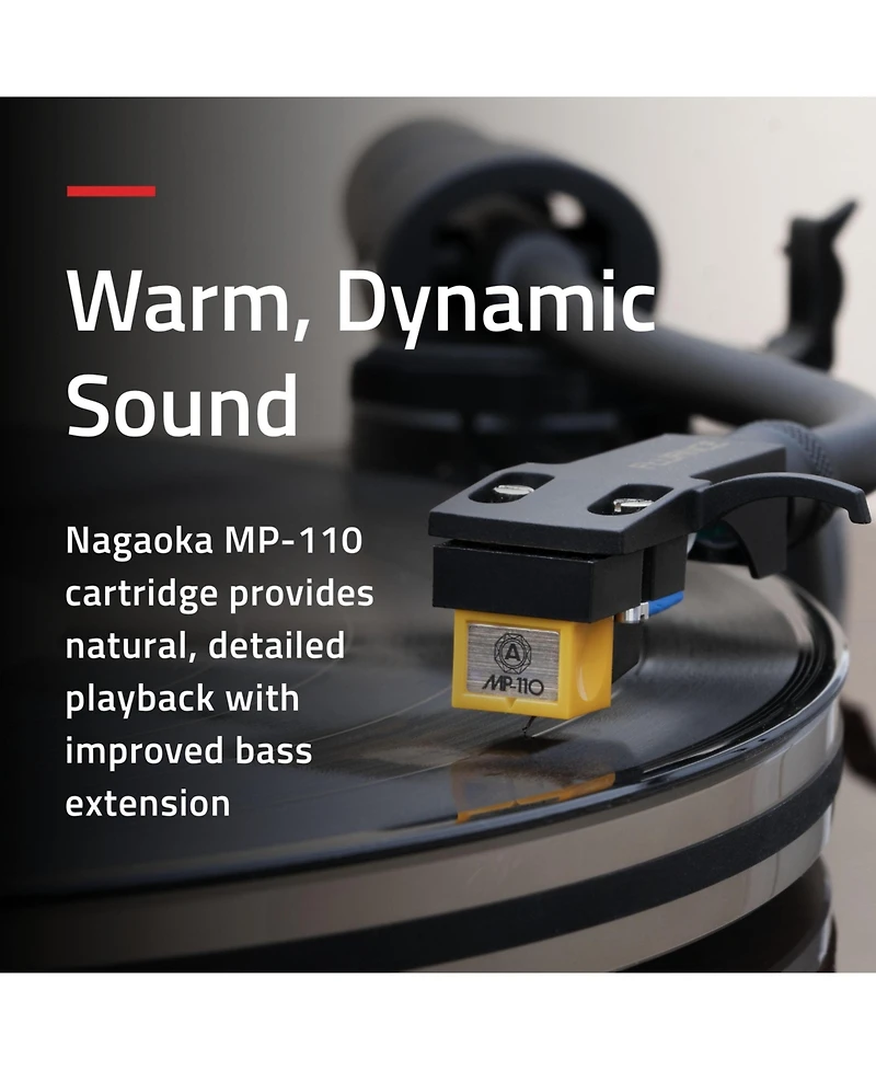 Fluance RT85N Reference High Fidelity Vinyl Turntable Record Player with Nagaoka Mp-110 Cartridge And Anti-Vibration Wood Isolation Base