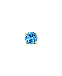 Bling Jewelry Minimalist Tiny Cubic Zirconia Aaa Cz 4-Prong Helix Cartilage Ear Lobe Piercing Daith Round Solitaire 14K Gold 1 Piece Stud Earring For
