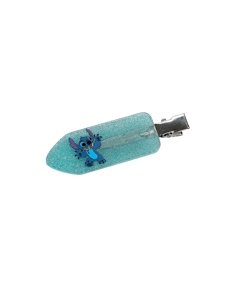 Disney Stitch Get Ready With Me 4-Piece Stitch & Angel Glitter Acrylic Hair Clip Set