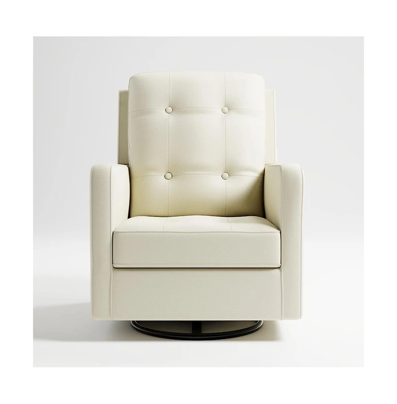 Storkcraft Beckett Upholstered Nursery Swivel Glider (Pearl)