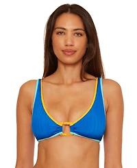 Becca Women's Crinkle Crush Textured Convertible Bikini Top