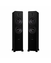 Fluance RT81 Elite High Fidelity Vinyl Turntable (White) with Ai81 Powered 2-Way Floorstanding Speakers (Bamboo), Diamond Stylus, Belt Drive, Built-in