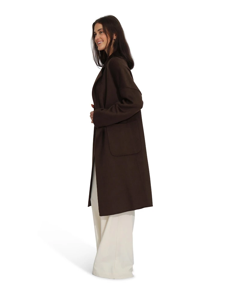 Belle & Bloom Women's Publisher Double-Breasted Wool Blend Coat