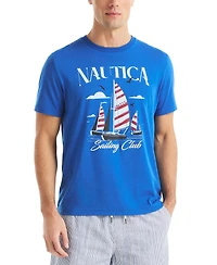 Nautica Men's Sailing Club Logo Graphic T-Shirt