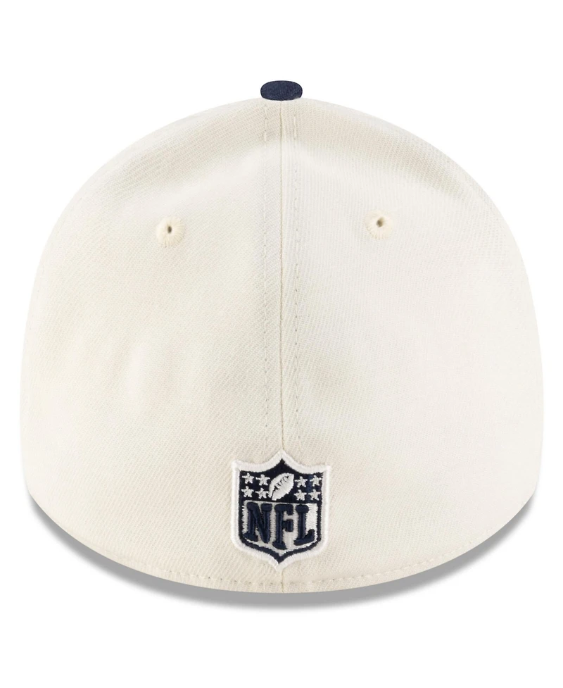 New Era Men's Cream/Navy England Patriots 2025 Nfl Draft 39THIRTY Flex Hat