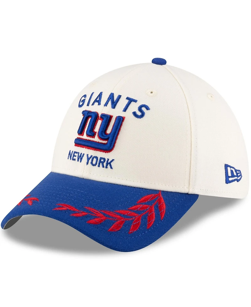 New Era Men's Cream/Royal York Giants 2025 Nfl Draft 39THIRTY Flex Hat