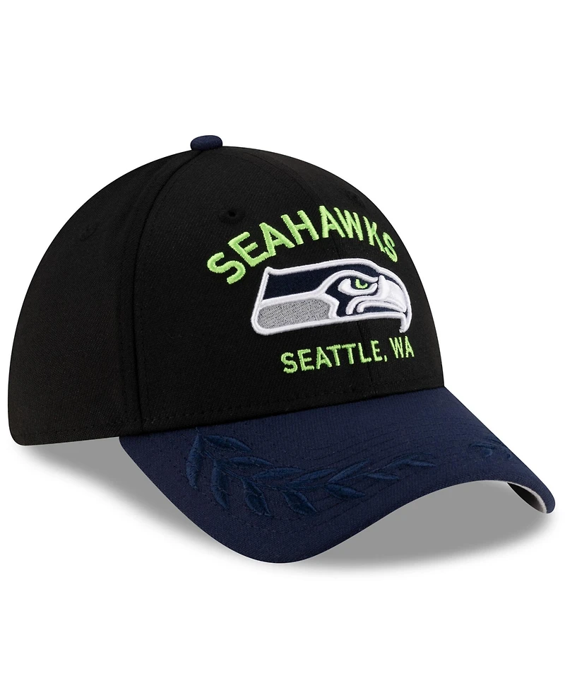 New Era Men's /College Navy Seattle Seahawks 2025 Nfl Draft 39THIRTY Flex Hat