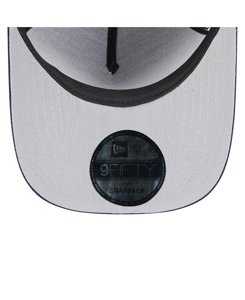New Era Men's Black/Navy New England Patriots 2025 Nfl Draft A-Frame 9FIFTY Snapback Hat