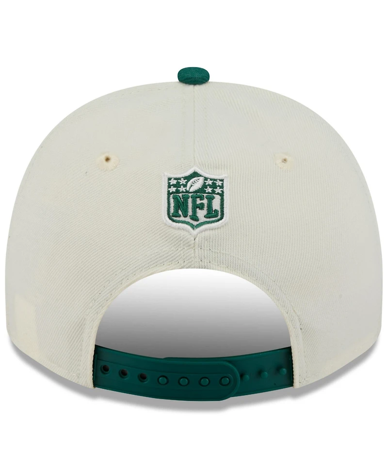 New Era Men's Cream/Green New York Jets 2025 Nfl Draft A-Frame 9FIFTY Snapback Hat
