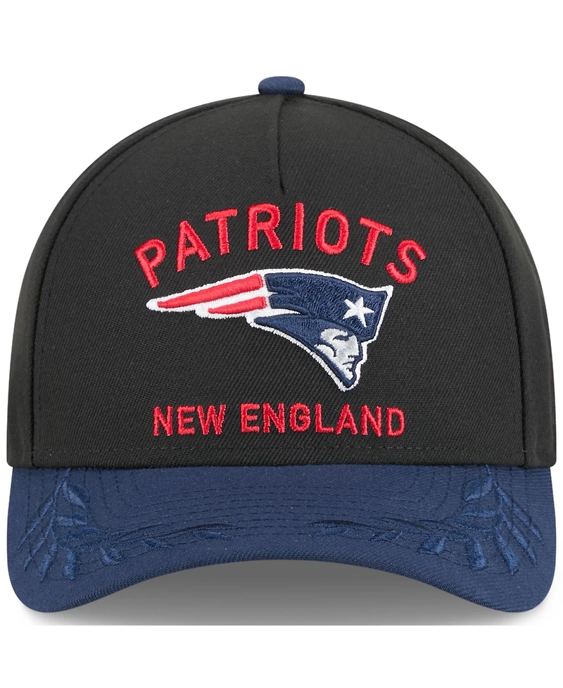 New Era Men's Black/Navy New England Patriots 2025 Nfl Draft 9FORTY A-Frame M-Crown Adjustable Hat