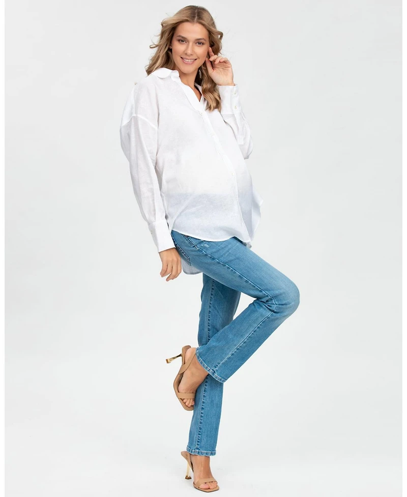 Maternity Extra Length Straight Jeans