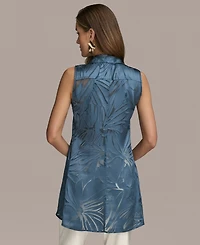 Donna Karan New York Women's Sleeveless Button-Front Tunic Top