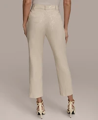 Donna Karan New York Women's Sequin Embellished Linen-Blend Pants