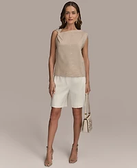 Donna Karan New York Women's Sequin Embellished Sleeveless Top