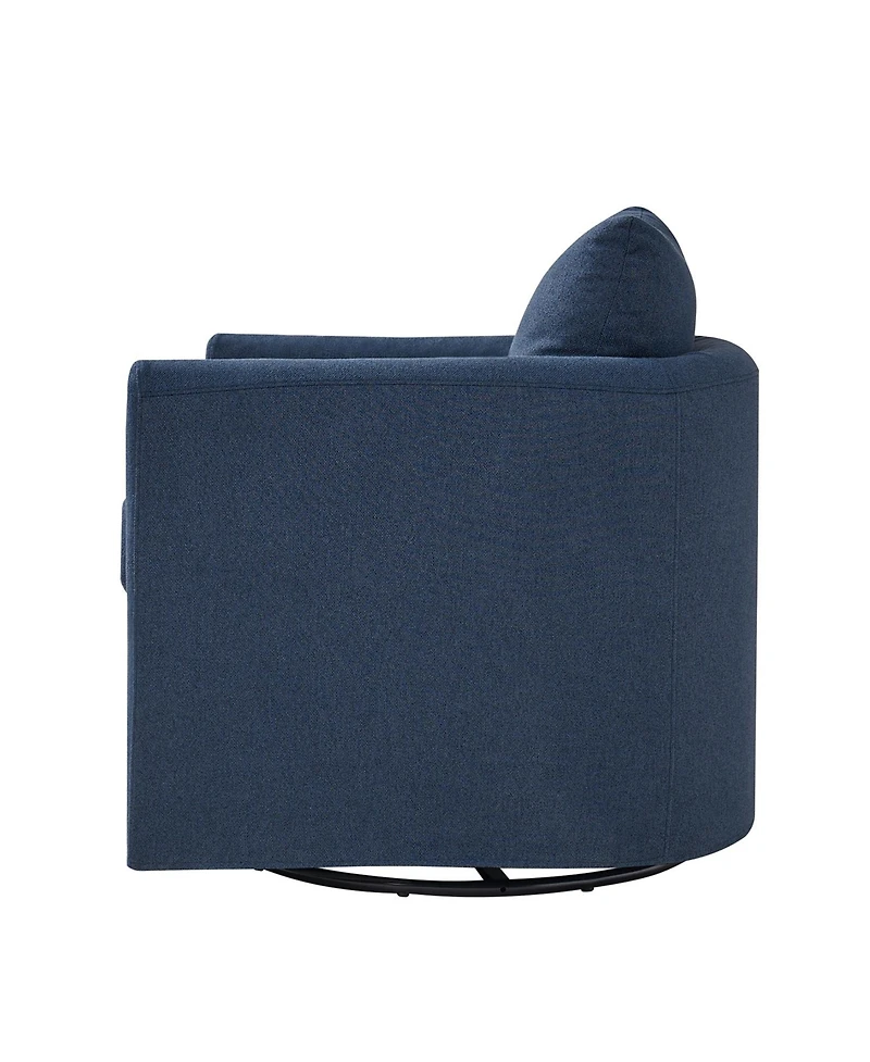Modern Asser Slipcovered Swivel Chair