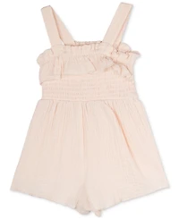 Rare Editions Baby Girls Cotton Cherry Embroidered Romper