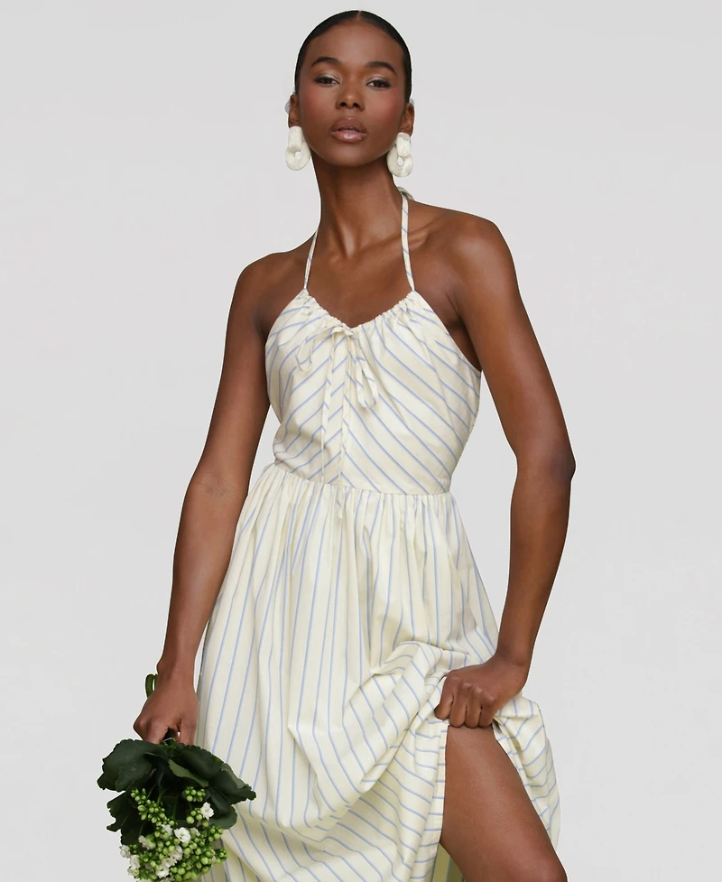 Avec Les Filles Women's Halter Maxi Dress