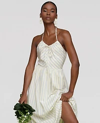 Avec Les Filles Women's Halter Maxi Dress
