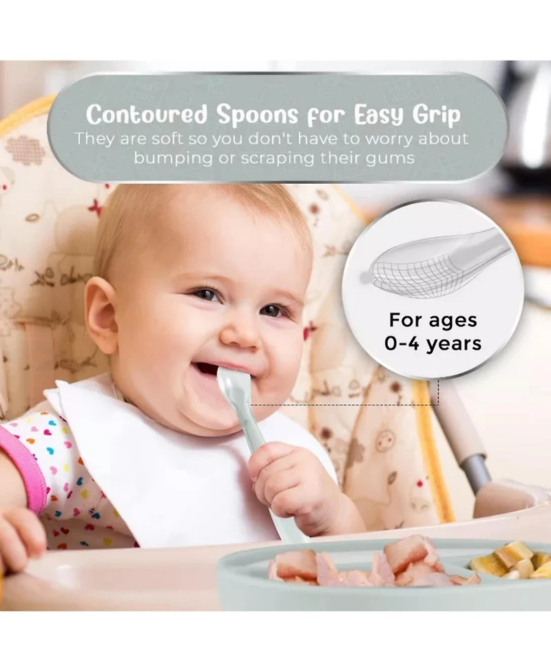 Sperric Baby Girls Silicone Suction Plate 100% Food Grade Stay Put Plates - Bpa Free Microwave & Dishwasher Safe