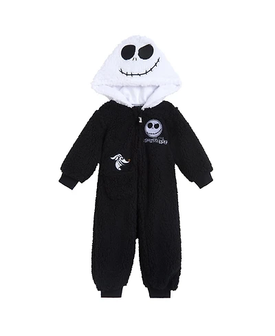 Nightmare Before Christmas Baby Boys Zip Up Cosplay Coverall Cozy Sherpa