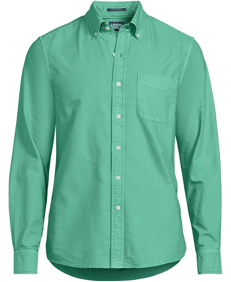 Lands' End Men's Traditional Fit Sail Rigger Oxford Shirt