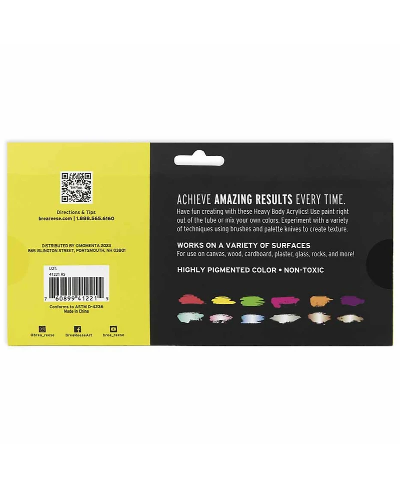 Professional Heavy Body Acrylic: Neon & Metallic