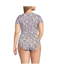 Lands' End Plus Tugless Cap Sleeve Midkini Top