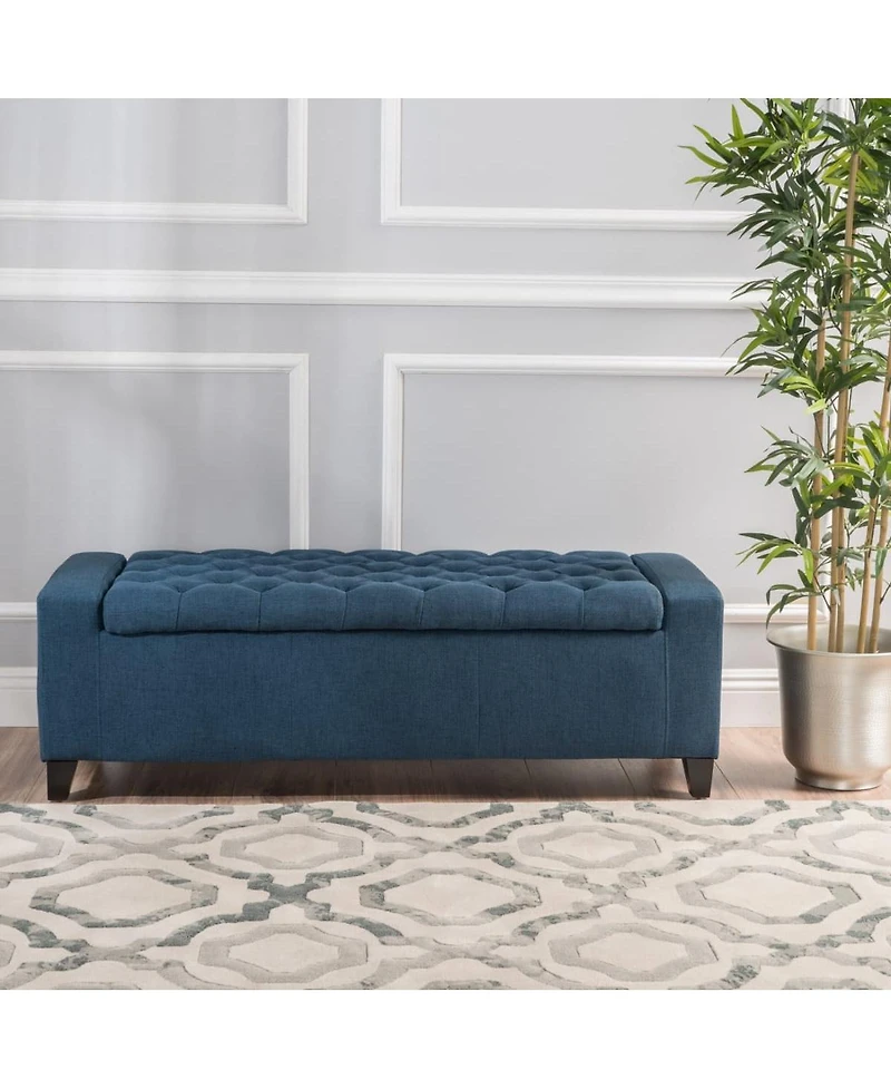 Tufted Upholstered Storage Ottoman Bench with Lift-Top and Versatile Seating for Bedroom or Living Room-The Pop Home