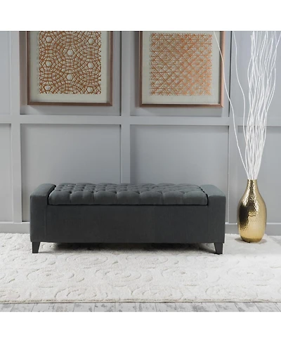 Tufted Upholstered Storage Ottoman Bench with Lift-Top and Versatile Seating for Bedroom or Living Room-The Pop Home