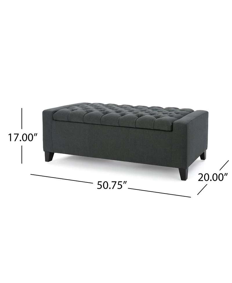 Tufted Upholstered Storage Ottoman Bench with Lift-Top and Versatile Seating for Bedroom or Living Room-The Pop Home