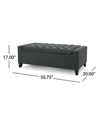 Tufted Upholstered Storage Ottoman Bench with Lift-Top and Versatile Seating for Bedroom or Living Room-The Pop Home