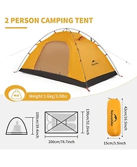 Naturehike Camping Tent 2 Persons in 4 Seasons, Ultralight Tents Backpacking Tents backpacking Tents, Anti-uv Family Tents for Outdoor