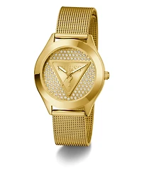 Guess Women's Analog Gold-Tone Mesh Watch, 34mm