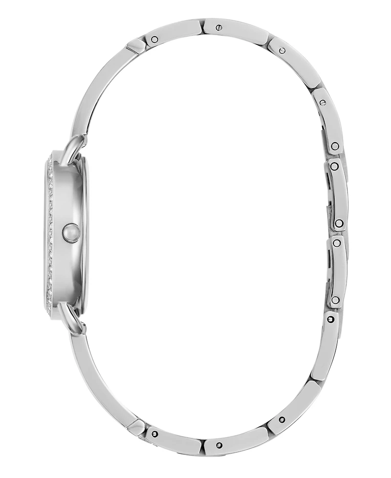 Guess Women's Analog Silver-Tone Stainless Steel Watch, 30mm
