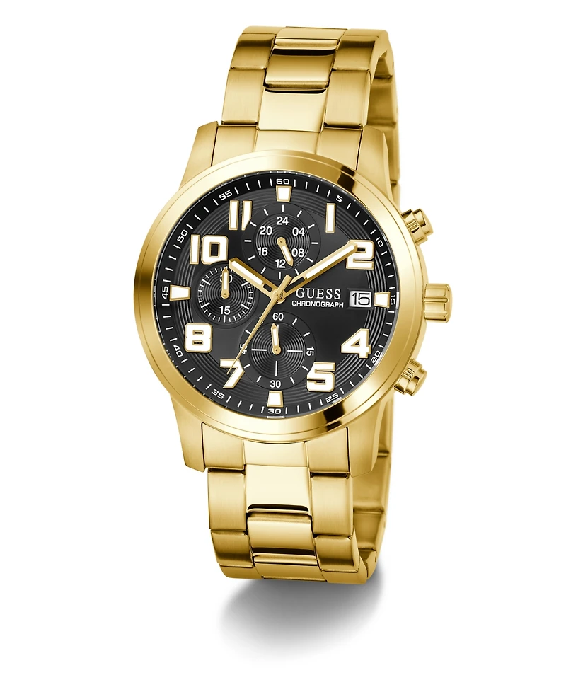 Guess Men's Chronograph Gold-Tone Stainless Steel Watch, 44mm