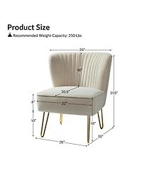 Wooden Upholstery Barto Side Chair with Tufted Back