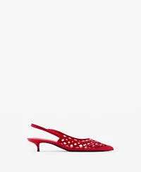 Mango Women's Die-Cut Kitten Shoes