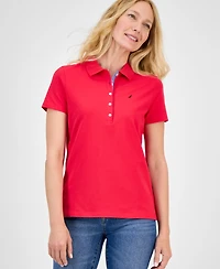 Nautica Jeans Women's Short-Sleeve Polo-Collar Shirt