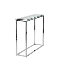 Stylish Glass Sled Console Table for Small Spaces and Home Decor