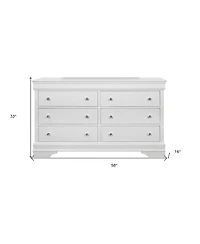 Modern Solid Wood Six-Drawer Dresser for Home and Closet Organization