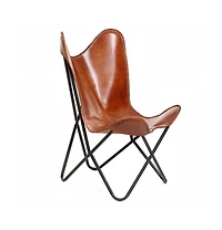 Leather Butterfly Chair – Vintage-Inspired Accent Seating