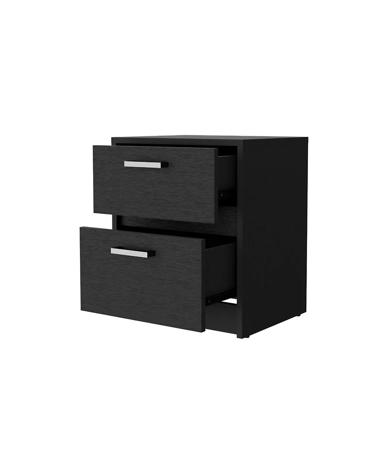 Smart Nightstand with 2 Drawers and Tech Integration