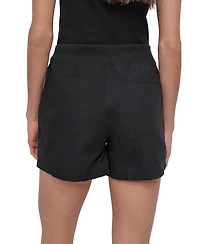 Dkny Sport Women's Cotton Twill Rib-Waistband Cargo Shorts