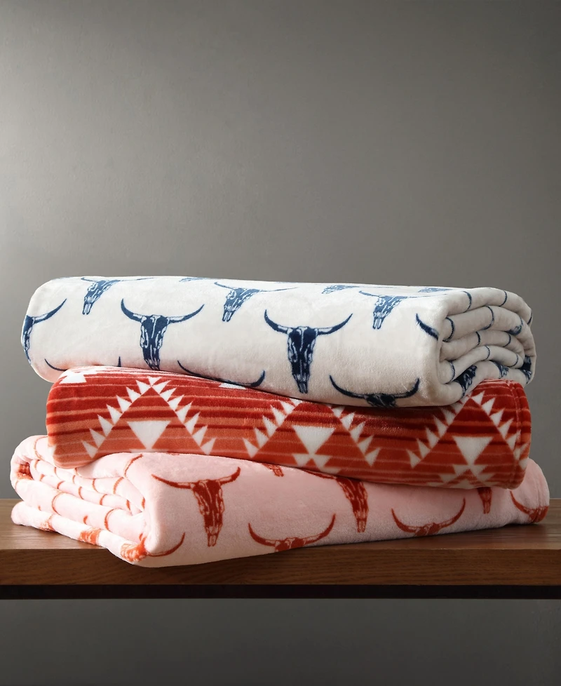 Wrangler Steer Head Ultra Soft Plush Fleece Blanket