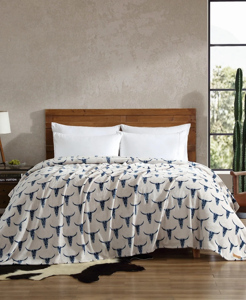 Wrangler Steer Head Ultra Soft Plush Fleece Blanket