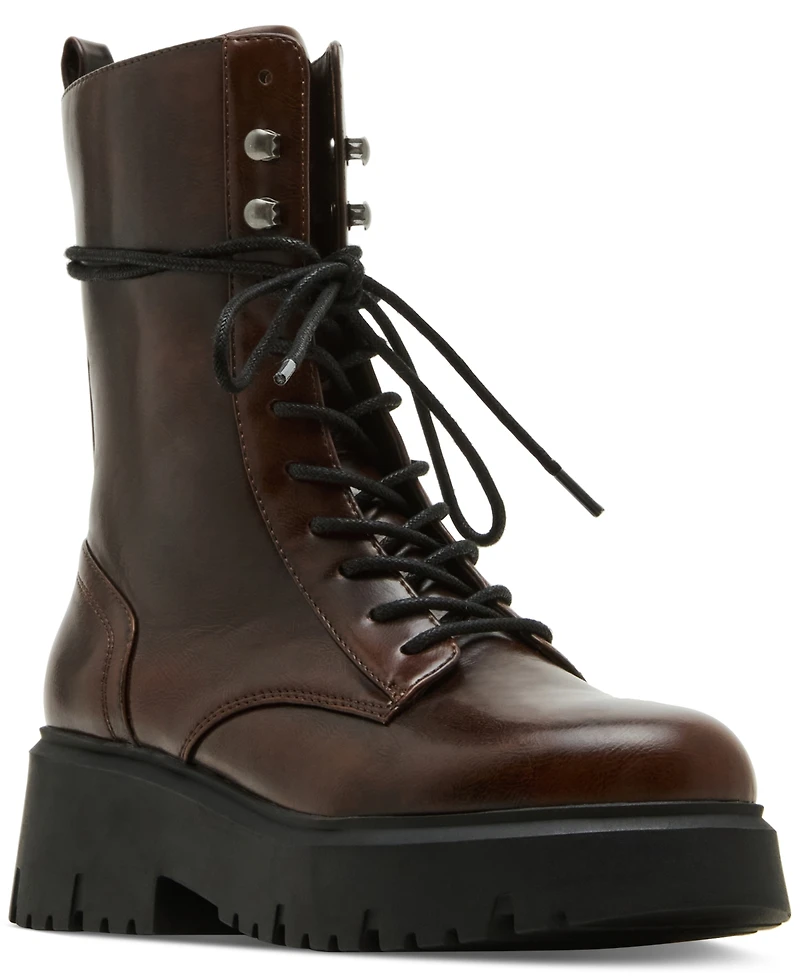 Madden Girl Maisey Lace-Up Combat Booties
