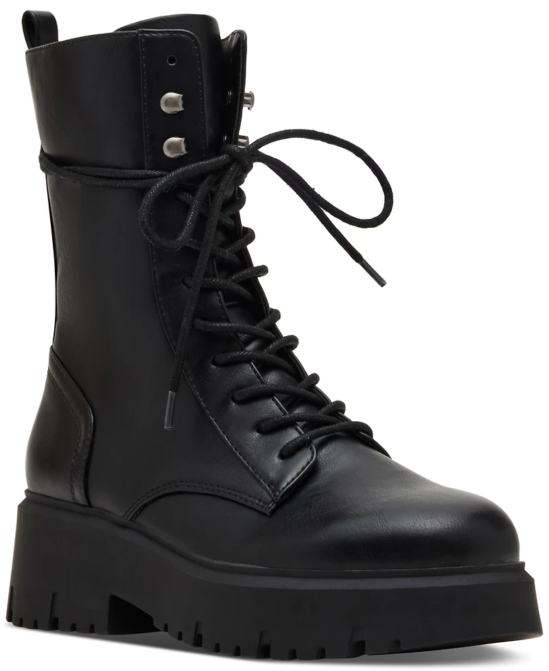 Madden Girl Maisey Lace-Up Combat Booties