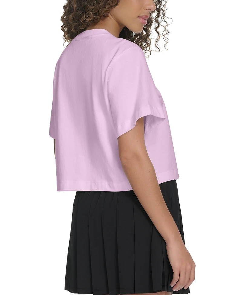 Starter Women's Cotton Monogram Relaxed Cropped T-Shirt