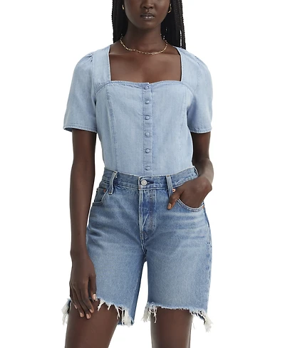 Levi's Women's Pascale Cotton Square-Neck Blouse